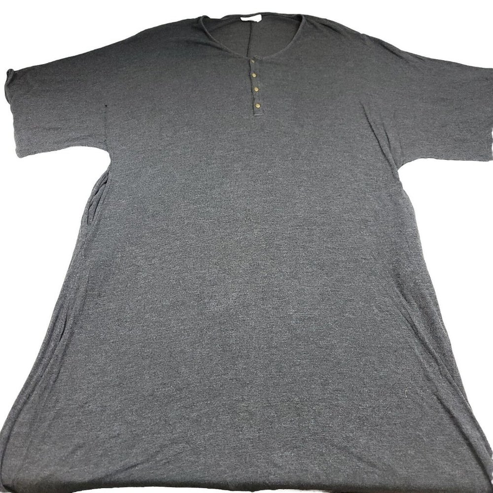 DWELL + SLUMBER Womens Breton Swing Dress Gray One Size Pockets Oversized‎ Rayon